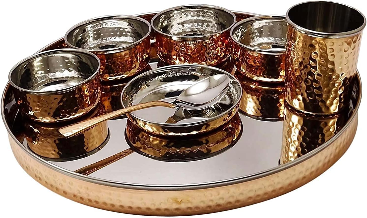 Traditional Metal Thali Serving Set