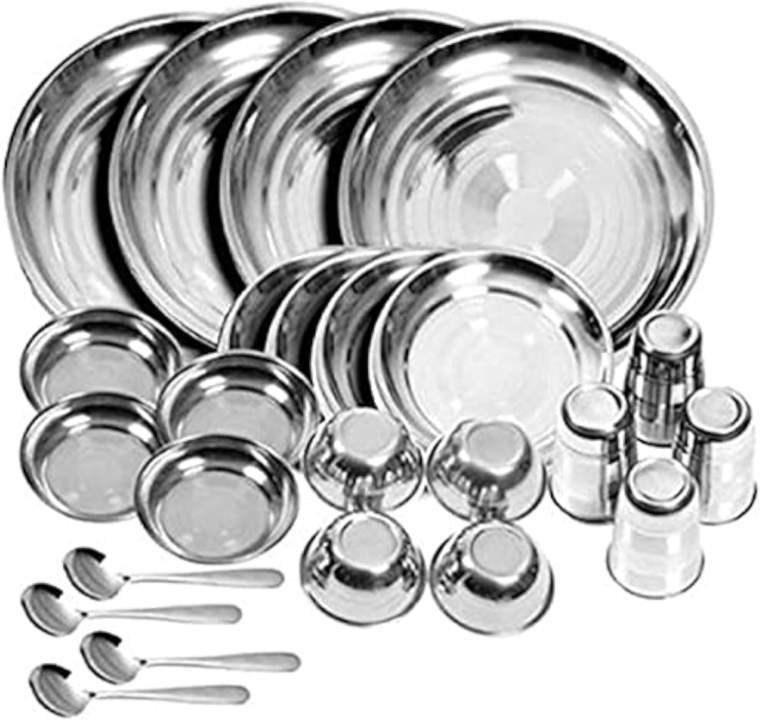 24 Piece Stainless Steel Dinnerware