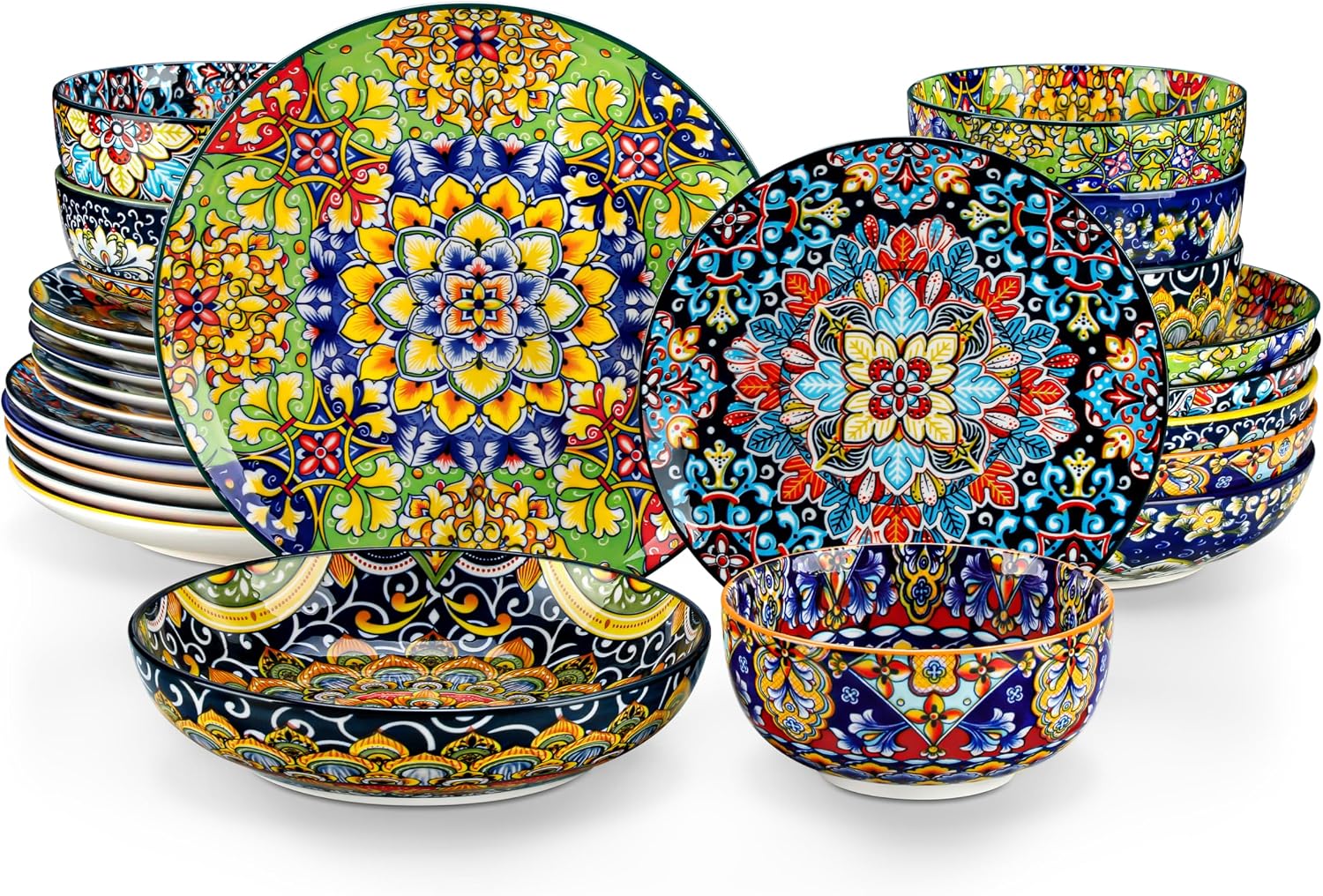 24-Piece Bohemian Porcelain Dinnerware Set